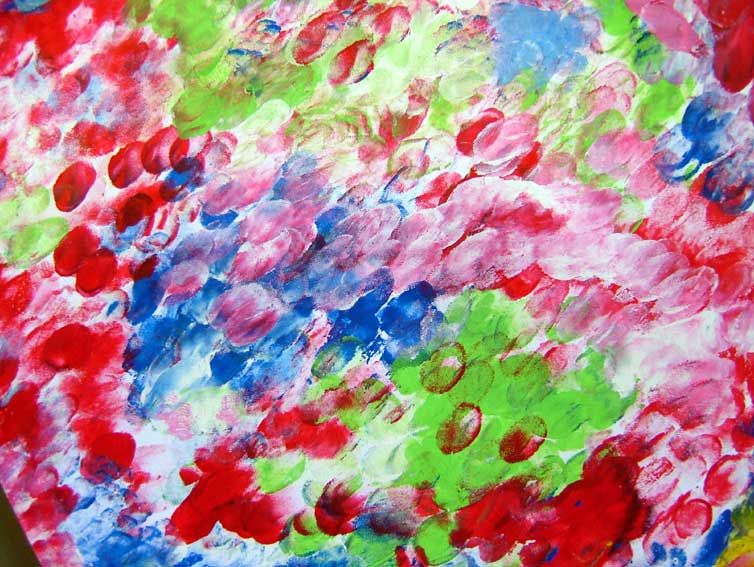 フィンガーペインティング 作品集 ａグループ 森下研究室 あそび基礎演習