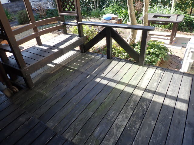 ステイホーム ウッドデッキの補修 山のにほひ 磯のかほり