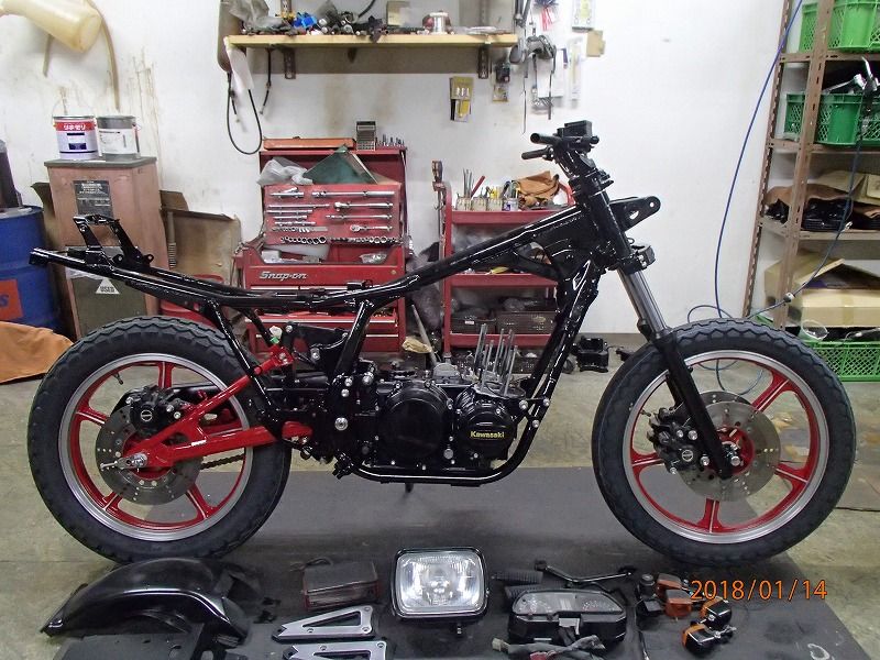 Z400GP 純正ハンドルの絞り取り付け : モリヤスBUILD & ENGINEERING PartⅡ