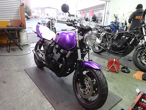Xjr400 4hm 中古車仕上げ パープル ホワイトの妙 M B A E S Xjr400 4hm 中古車仕上げ パープル ホワイトの妙 M B A E S