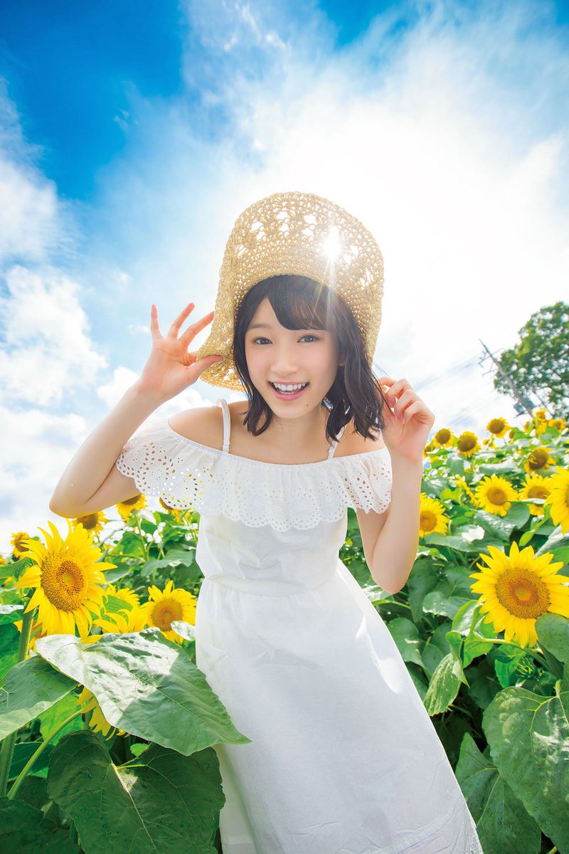 麦わら帽子と白いワンピースとひまわり畑が似合うハロメン ハロプロ Life