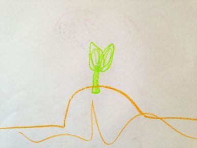 たろさんの絵。6歳6ヶ月。 : 「moroの家族と、ハンドメイドと