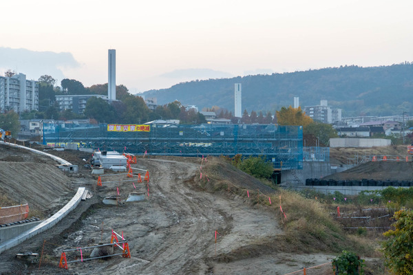 彩都ちかくにコストコによる商業施設とガソスタができるみたい。阿武山から約20分ぐらい