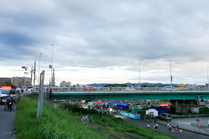 水都くらわんか花火大会の交通規制による渋滞状況 高槻つーしん