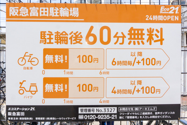 エコステーション21 阪急富田駐輪場 -230605-2