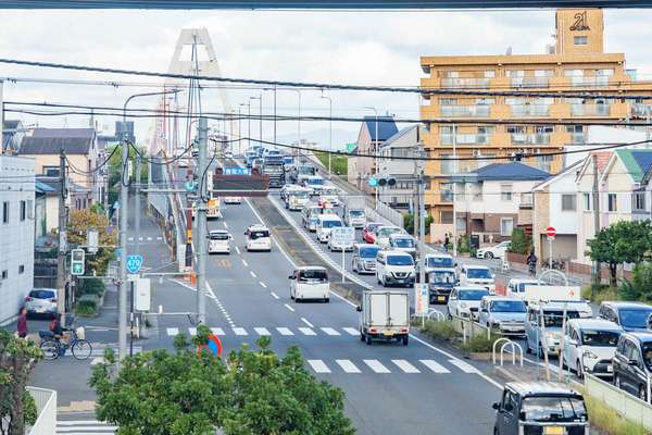 守口市緑町から見た豊里大橋-2411061
