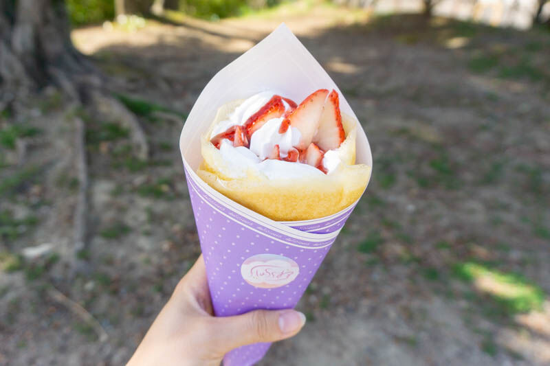 fluffy」の『いちごホイップクレープ』など（茨木市総持寺駅前町）【た