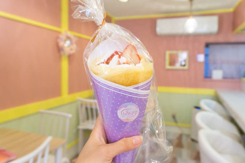 fluffy」の『いちごホイップクレープ』など（茨木市総持寺駅前町）【た