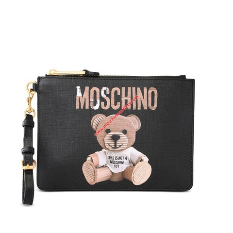 moschino-paperbear-clutch-black-1