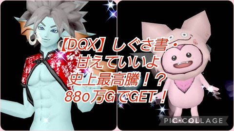 DQX】しぐさ書・甘えていいよが史上最高騰！？880万GでGET！ : まみ