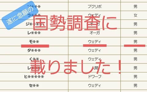 ついに念願の国勢調査に載りました まみむめもっちのドラクエ１０日記