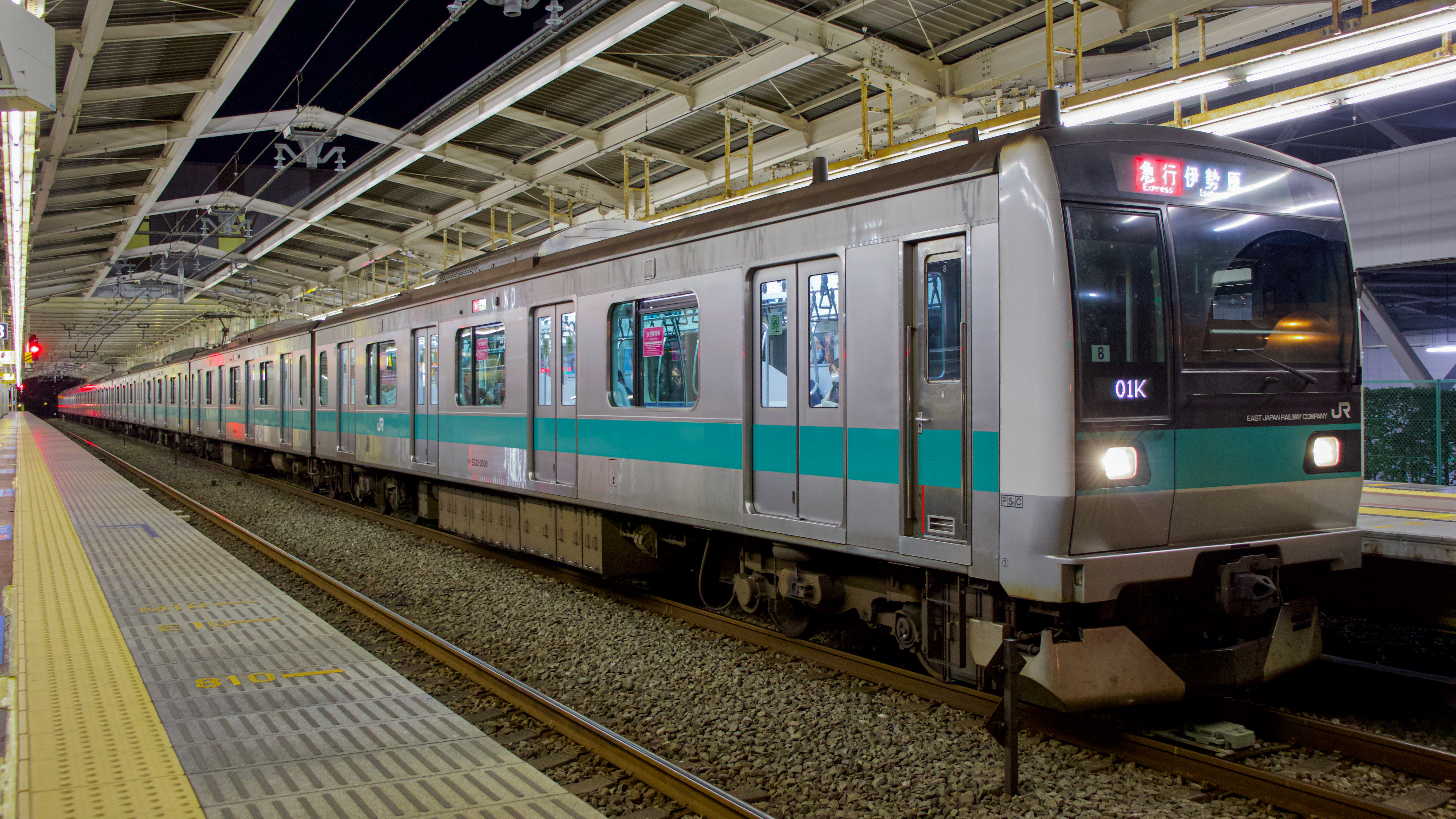 E233系2000番台 側面フルカラーLED行先表示 : 緑石英の礬素