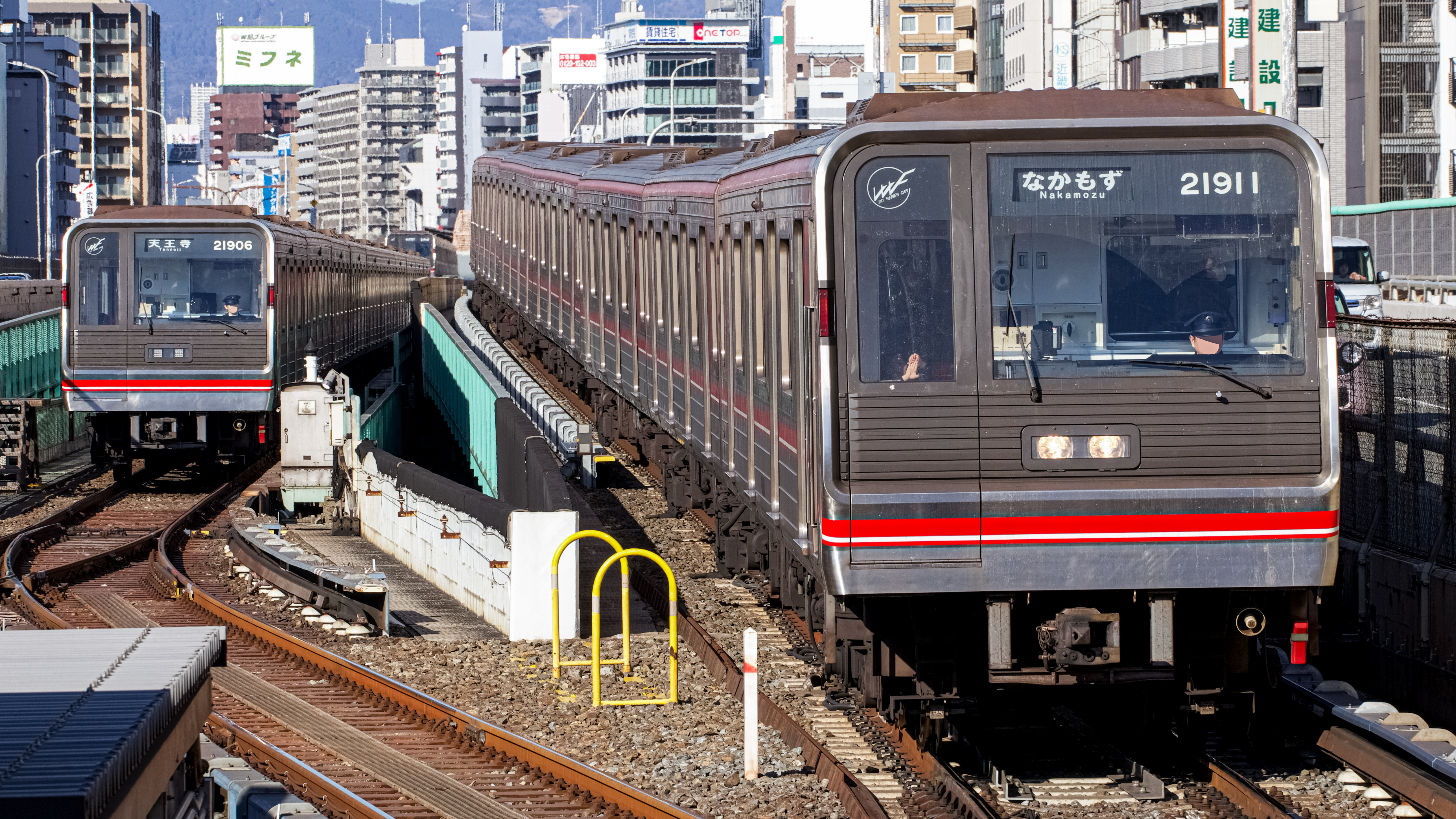 Osaka Metro21系 方向幕 : 緑石英の礬素 Osaka Metro21系 方向幕 : 緑石英の礬素
