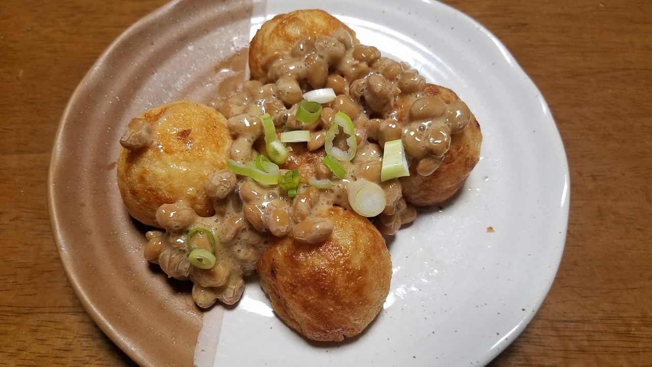 納豆たこ焼き食べました モトユウblog
