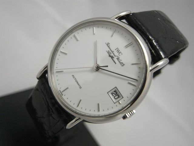 Iwc ポートフィノ Ref 3513 白文字盤 革ベルト 中目黒のとけい屋 本橋時計店