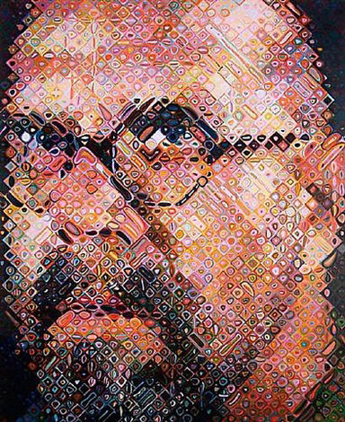 Chuck Close and Chemigram ： Between photography and painting