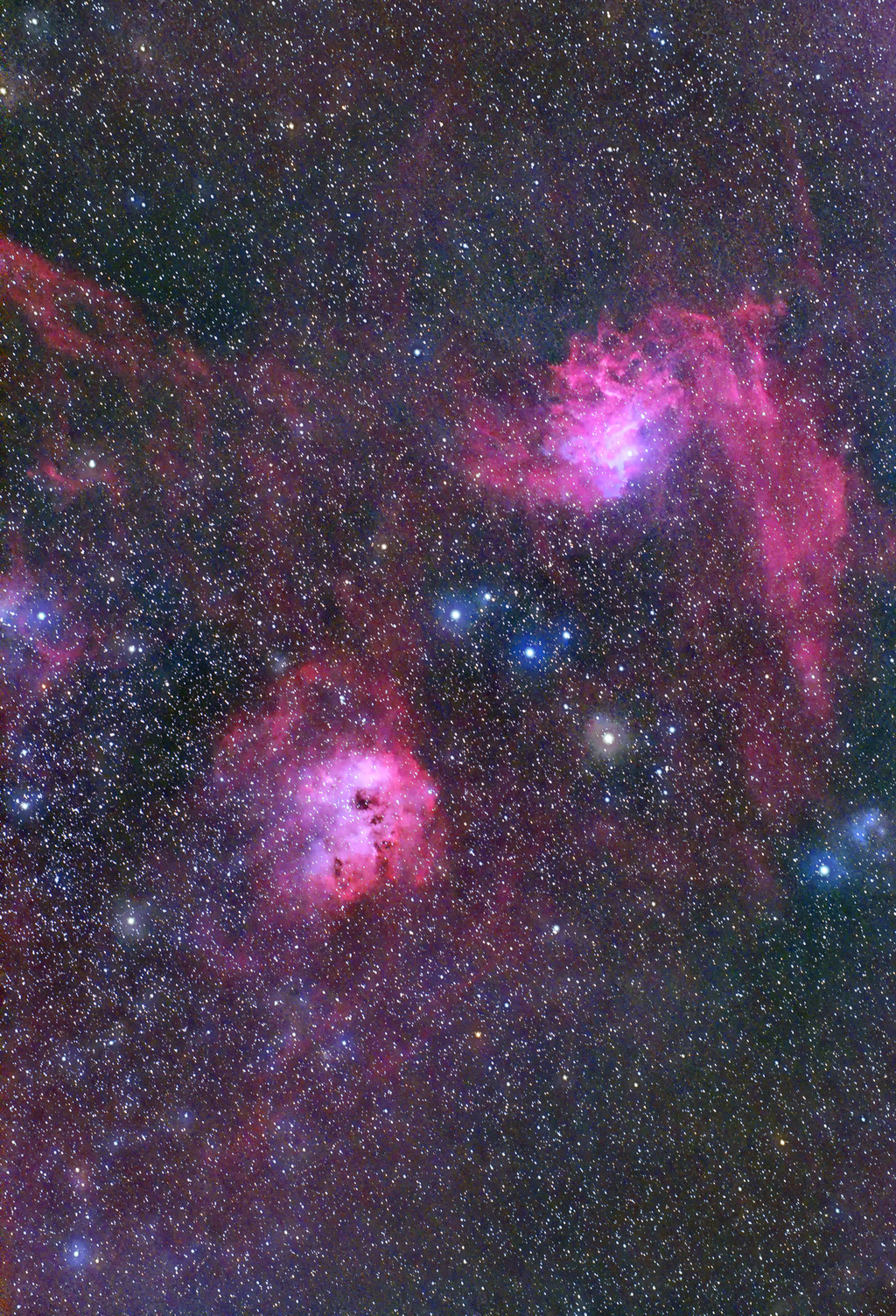 IC405 勾玉星雲とIC410 : 星空旅・写真旅