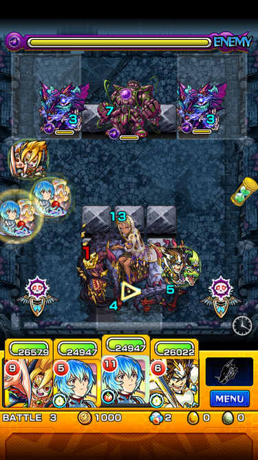 閑話 １６４６ モンスト アポカリプス戦をお試し周回 ストライクjr リシュリュー デーヴァダッタ 弐久丸 まつ 利家とか ゲーム雑記