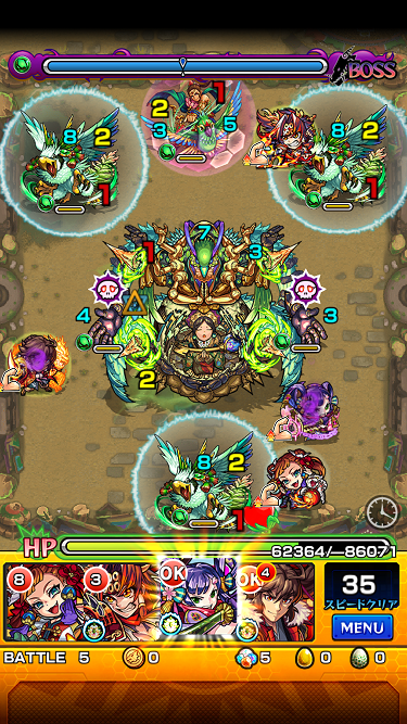 閑話 ８２３ モンスト シャンバラ戦にて進化桜が浪漫の嵐 ゲーム雑記