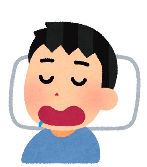 寝ている時によだれが出る原因と直し方 富士額の日常あるある