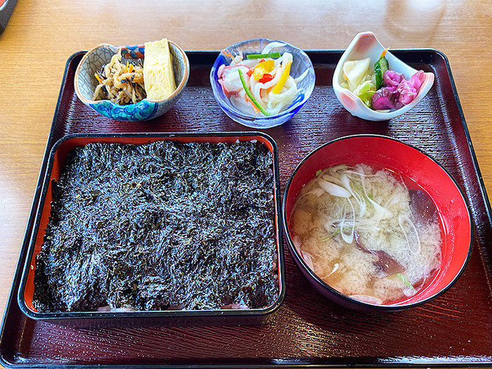 恵山産のサンサン岩のり段々重が美味すぎて！函館市日ノ浜町「菜の花」