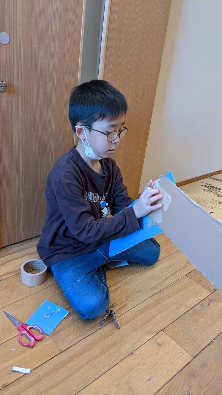 段ボール工作 放課後等デイサービス もやいのえんがわブログ