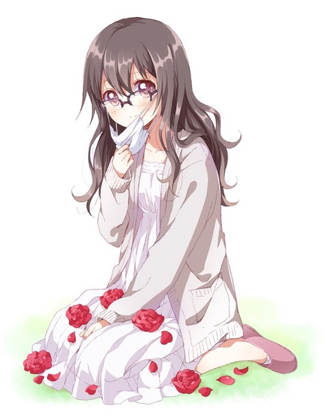 《ゆるゆり》で有名な「なもり先生」が落書きで描いたメガネ＋マスクの女の子が恐ろしく可愛い