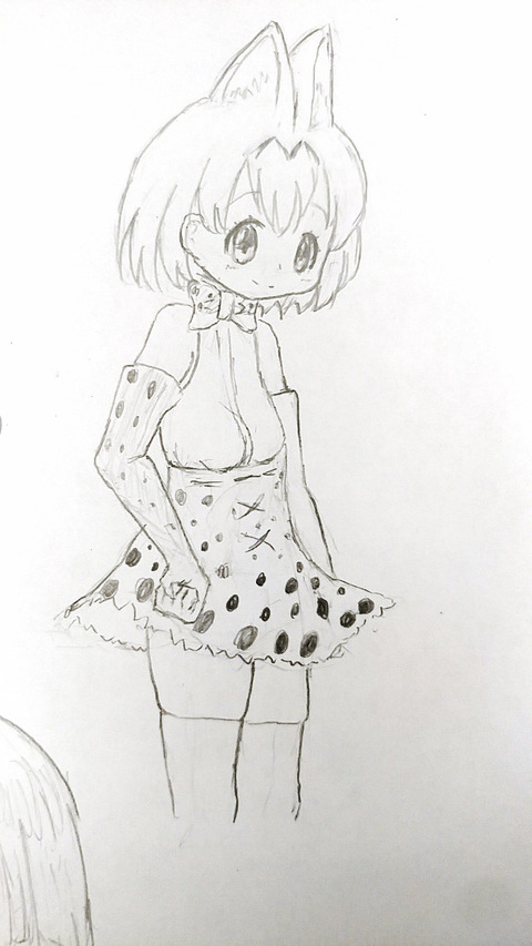 《けものフレンズ》試しにサーバルちゃんの絵を描いてみた訳だけど