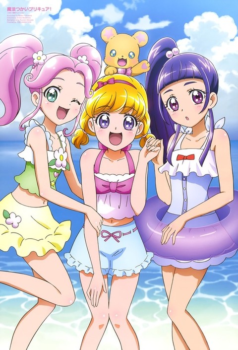 《魔法使いプリキュア！》がプリキュアシリーズ初の水着ピンナップを披露！眩しい眩し過ぎるよ