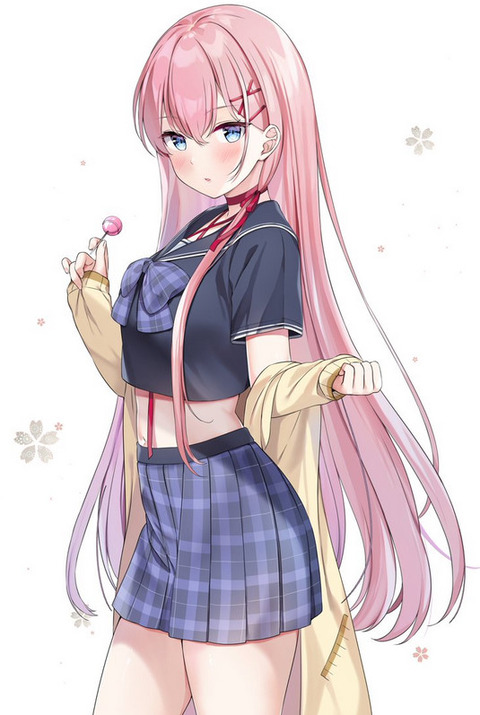 画像 こういうちょっとだけお腹を出してる制服jkマジで好き もゆげん 萌癒元