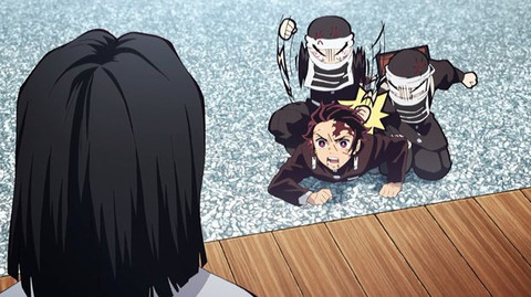 鬼滅の刃 23話感想 画像 禰豆子ちゃんよく耐えたな もゆげん 萌癒元