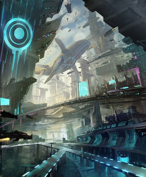 ff5aa3d06db6532b29fb466445e28313--future-city-sci-fi-art