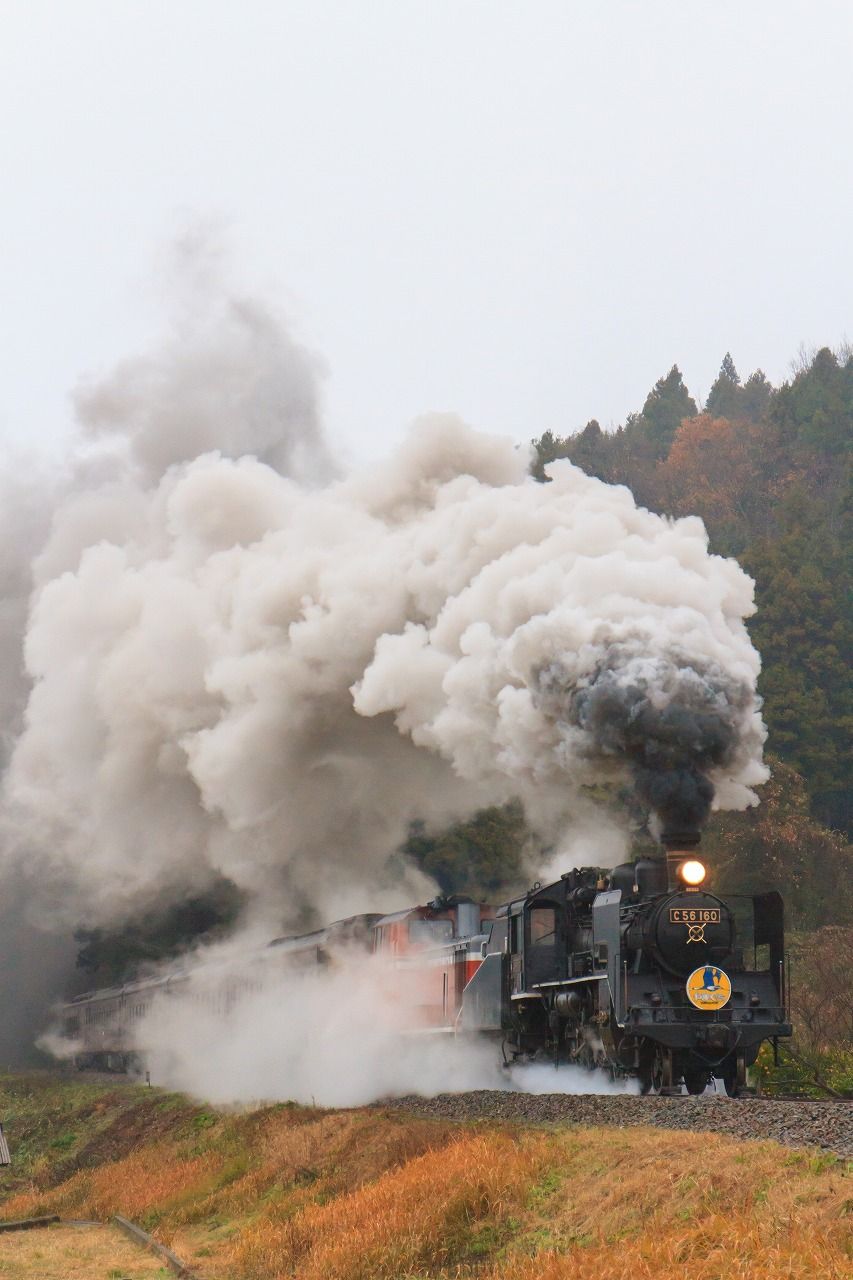 C56-160牽引 SLやまぐち号を本門前踏切にて撮影 : R-STATIONぶろぐ