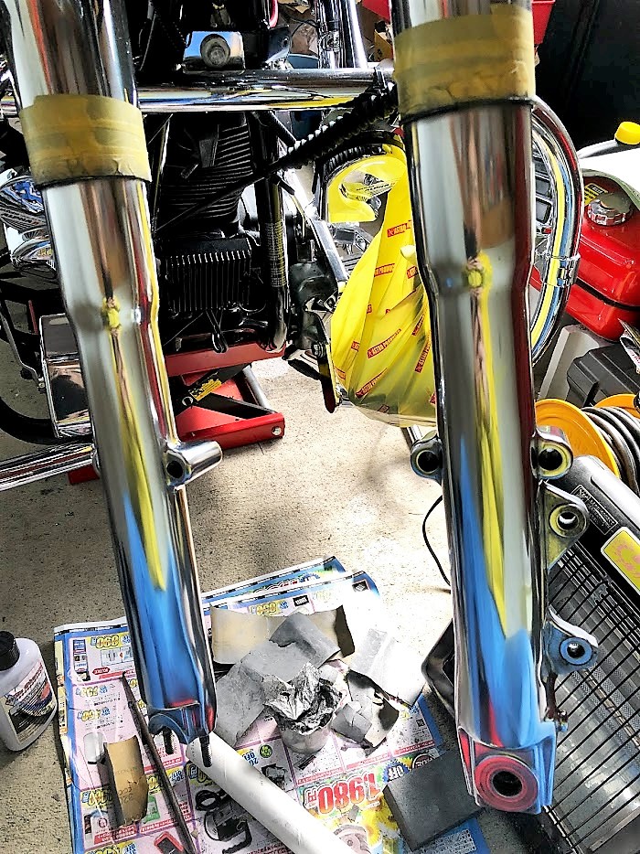 74スプリンガー 4~6インチオーバー ハーレー フロントフォークChopper