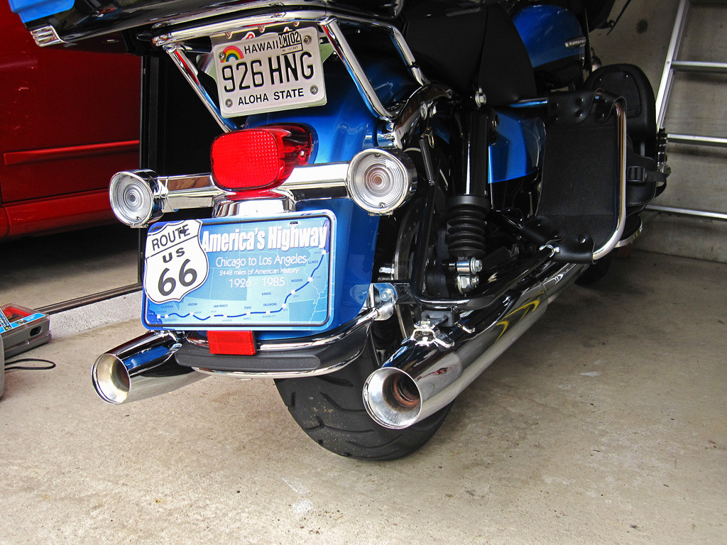 早速、北米マフラーの装着です(*^^)v : ☆2ndハーレーはエボ