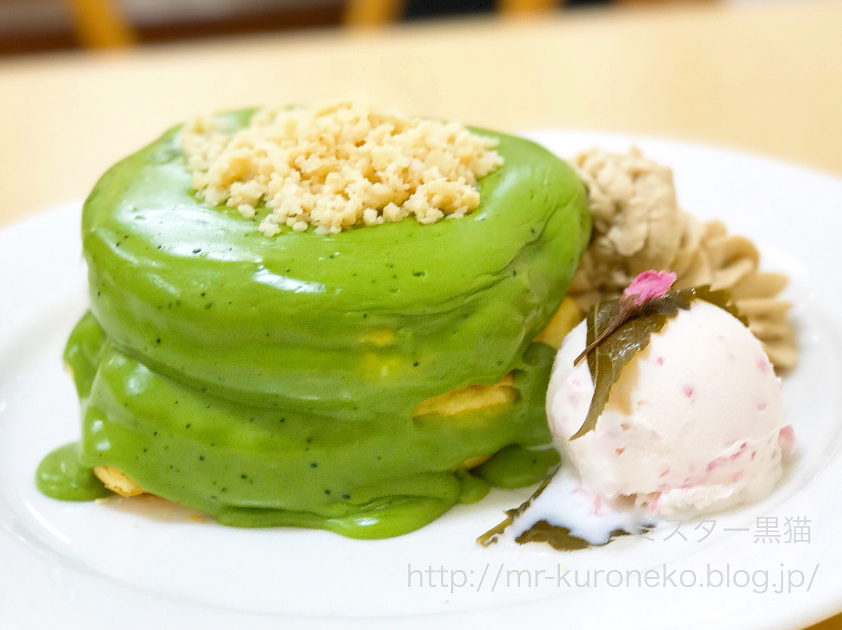 Rainbow Pancake レインボーパンケーキ 日本橋高島屋 催事限定 抹茶クリームと桜アイスの春のパンケーキ ミスター黒猫のカフェめぐり パンケーキを日本一実食