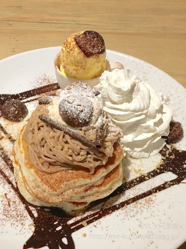 Kona S Coffee コナズ珈琲 上福岡 モンブランパンケーキ ミスター黒猫のカフェめぐり パンケーキを日本一実食 Kona S Coffee コナズ珈琲 上福岡 モンブランパンケーキ ミスター黒猫のカフェめぐり パンケーキを日本一実食