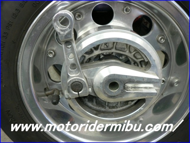 ホンダモンキー AB27 ドラムブレーキ フロントリア 純正バフ掛け