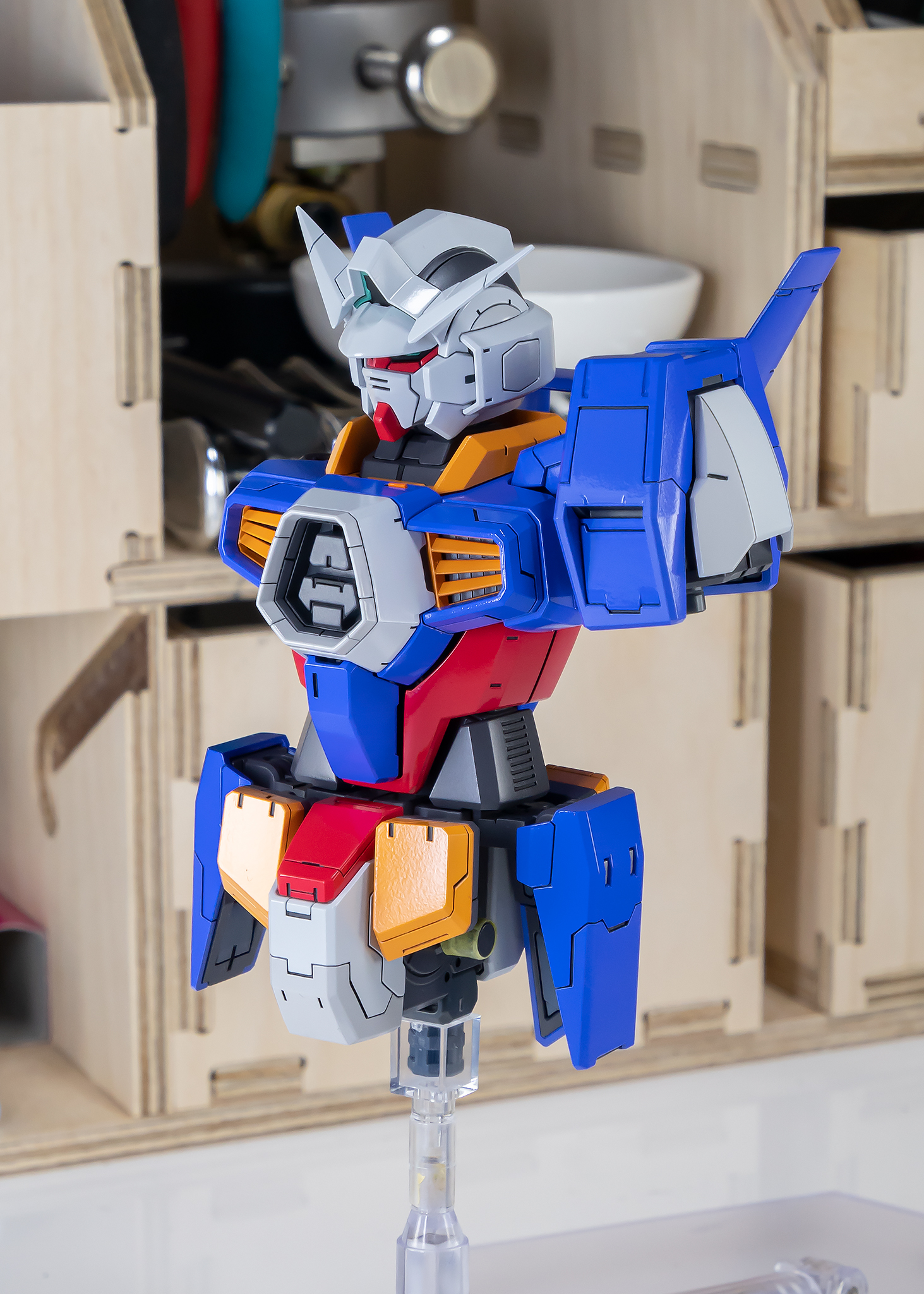 Mg ガンダムage 1スパロー製作6 パネルラインで塗り分け スミ入れ ずっとガンプラ