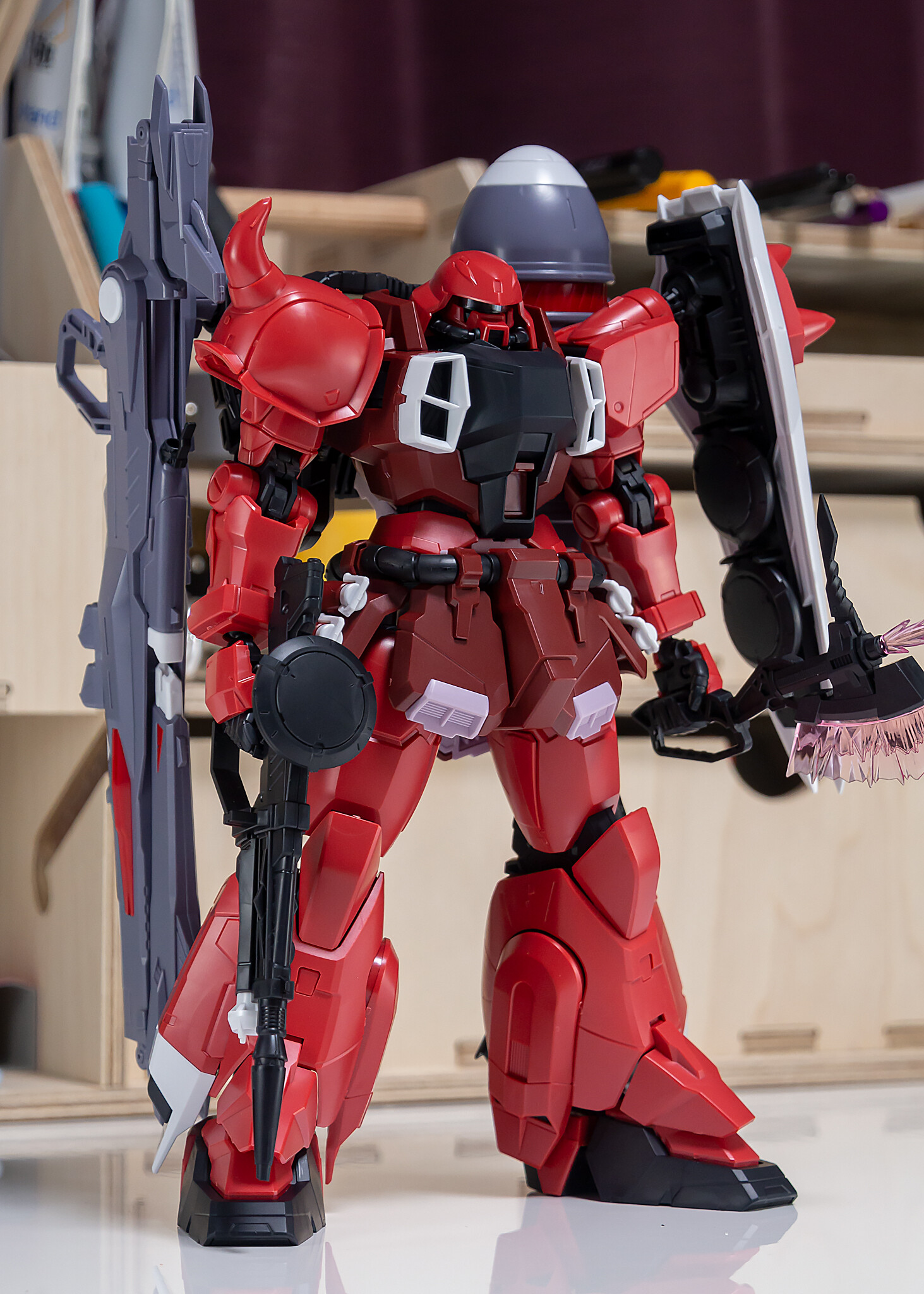【新品未組立】MG バスター +MG ガナーザクウォーリア ルナマリア専用機 MG ガナーザクウォーリア（ルナマリア・ホーク専用機）製作1／仮