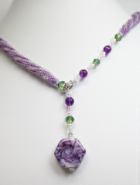 Lavender Drop Necklace
