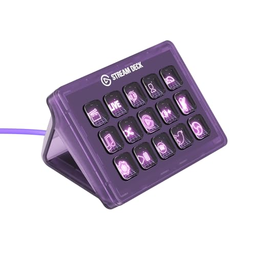 【Amazon.co.jp限定】Elgato Stream Deck MK.2 Atomic Purple エルガトストリームデック 紫色特別版 パープルエディション MK.2【15キー配列】ライブコンテンツ作成用のコントローラー 配信者向けデバイス OBS/Twitch?/YouTube連携 Mac/PC対応
