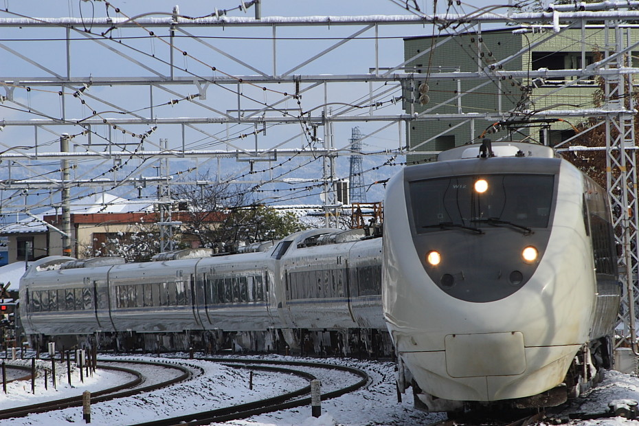 681系 サンダーバード を見る 雪の山崎にて Msykの業務 鉄道 日誌