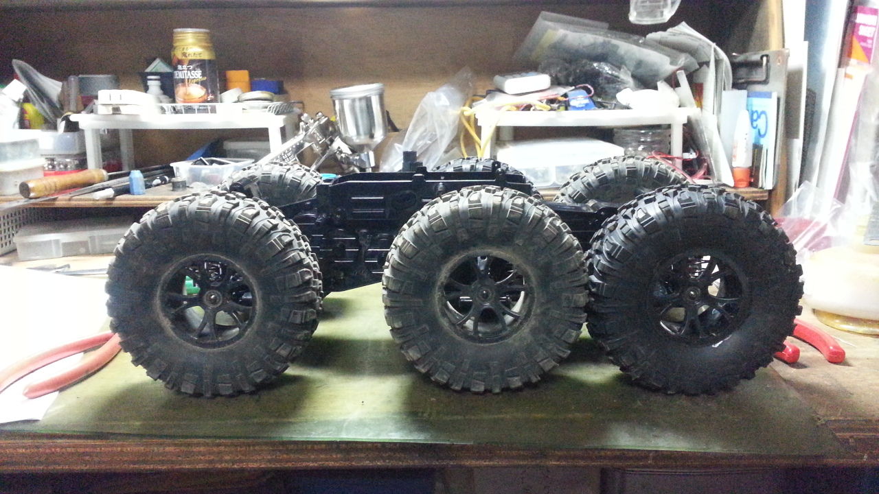 タミヤ　オフロードタイヤ　コングヘッドに使ってました。 1/18RC XB(完成モデル) コングヘッド6x6 （G6-01シャーシ）: RC