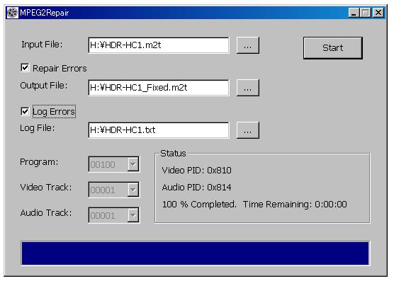 Mpeg2 Tsデータのエラー修復 Mpeg2repair Computer With Audio Visual