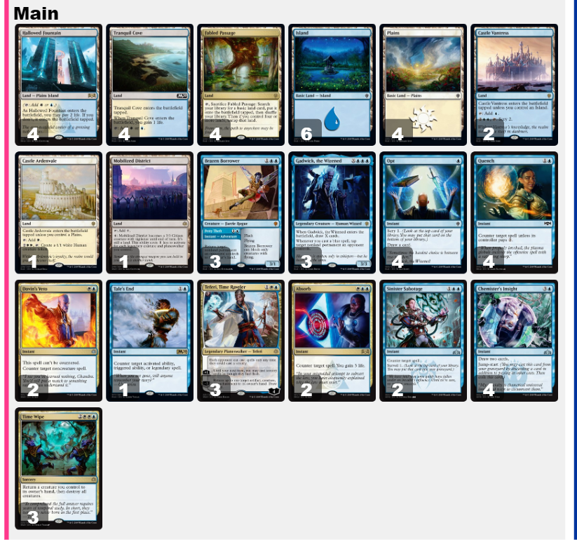 アゾリウスコントロール(エルドレインの王権) : 主に無課金の民のMTG