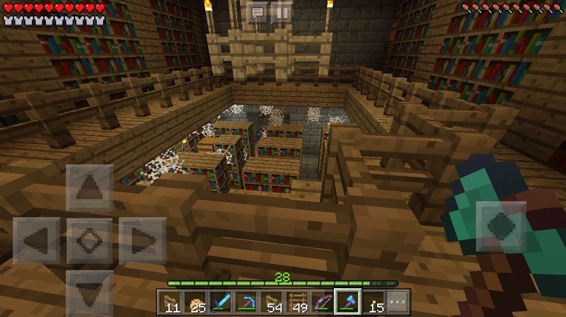 要塞探検 図書館はっけーん 女子大生のマイクラpe日記