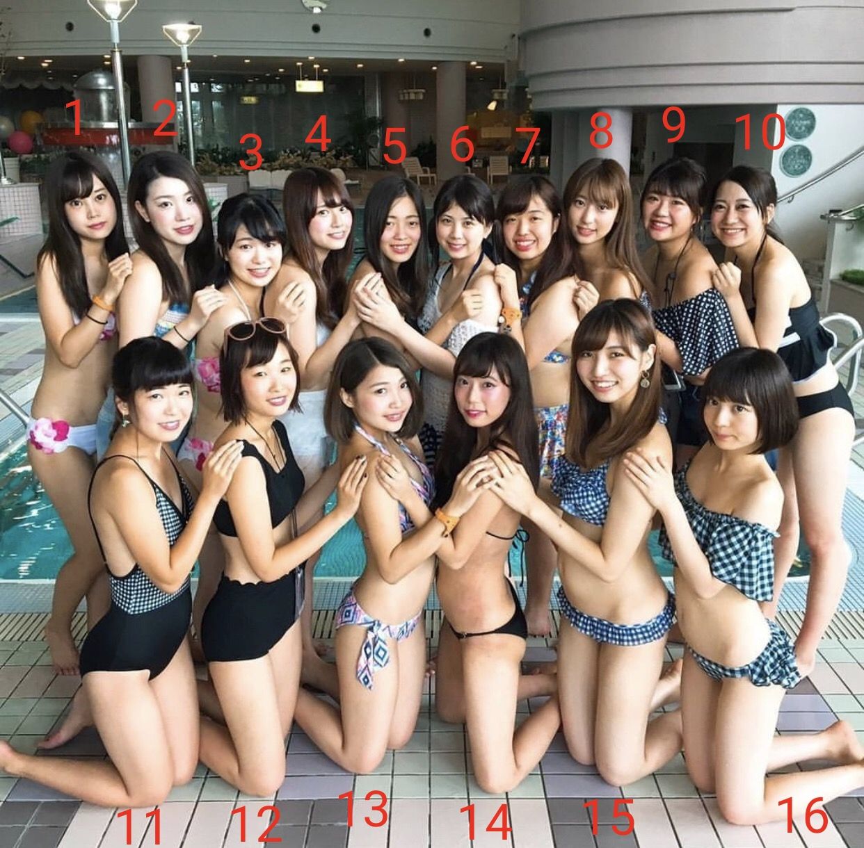 集合写真　素人　水着 