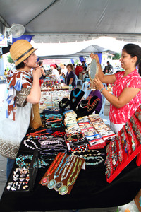 Shopping at Little Penang Street Market