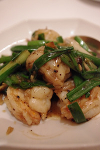 海老のジンジャー&黒胡椒炒め